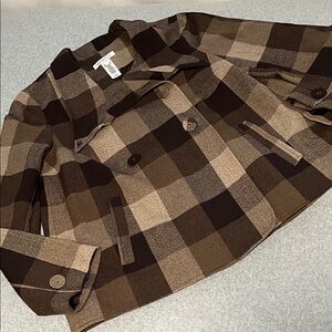 Liz Claiborne Brown Plaid Jacket